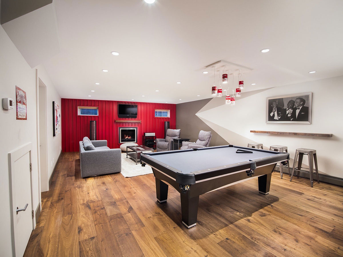Basement games room renovation